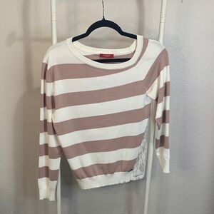 Guess Cream and Tan Knit‎ Sweater